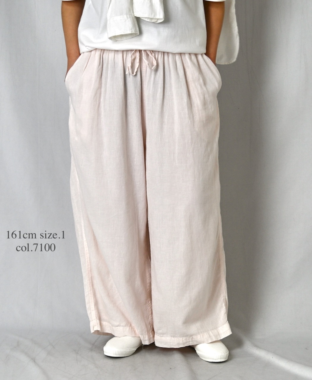 INAM2505G3D(パンツ) 30s GAUZE OVERDYE UTILITY GATHERED EASY PANTS WITH LINING