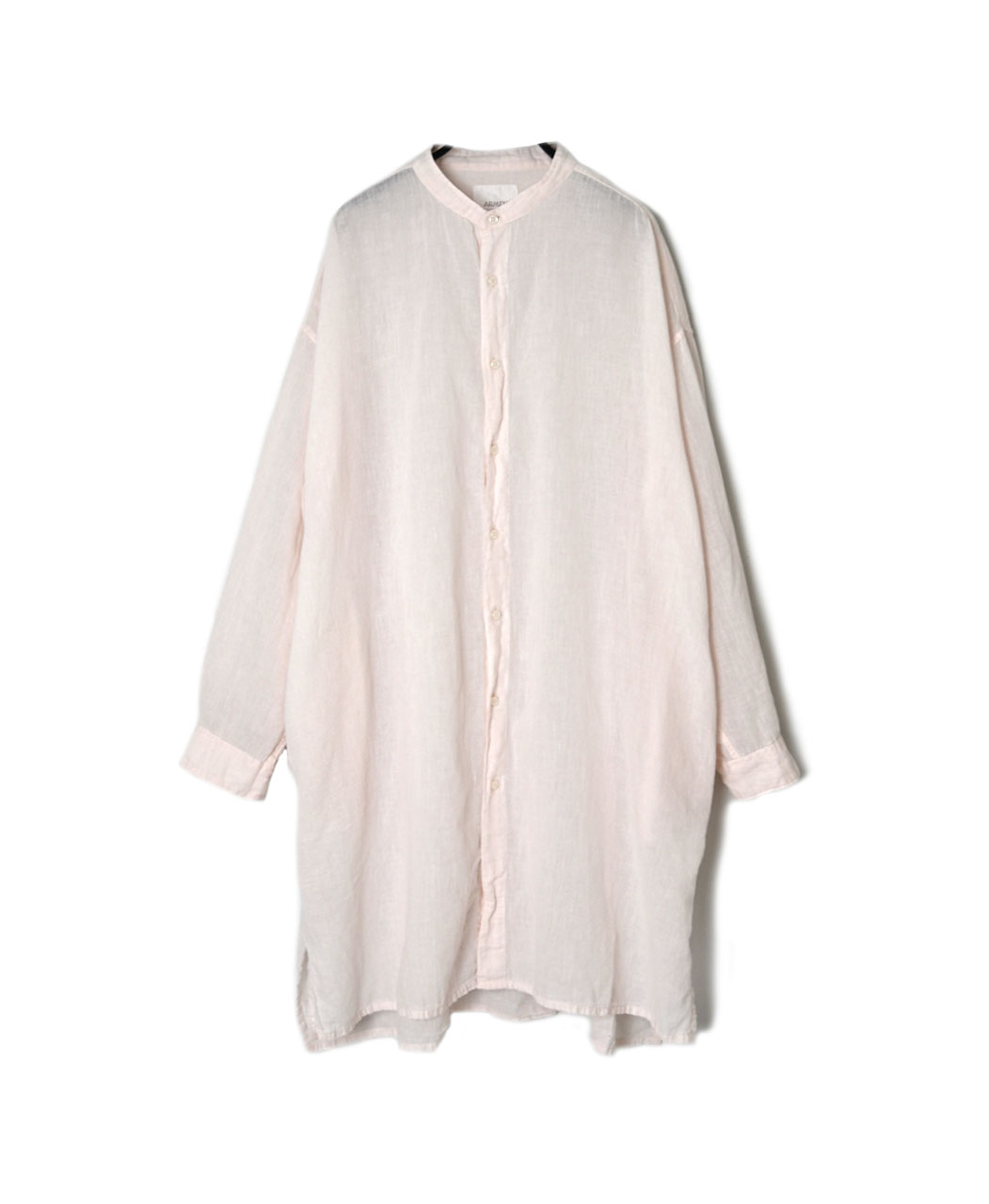 INAM2503G3D(シャツ) 30s GAUZE OVERDYE UTILITY BANDED COLLAR LONG SHIRT