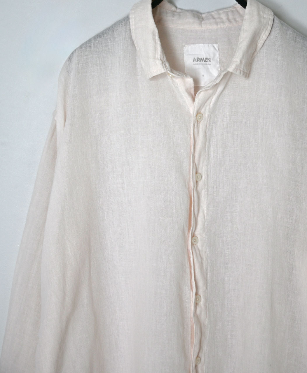 INAM2502G3D(シャツ) 30s GAUZE PLAIN OVERDYE UTILITY REGULAR COLLAR SHIRT