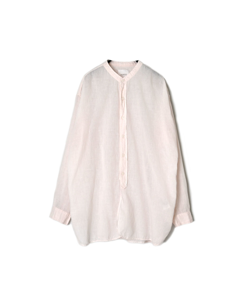 INAM2501G3D(シャツ) 30s GAUZE PLAIN OVERDYE UTILITY BANDED COLLAR SHIRT