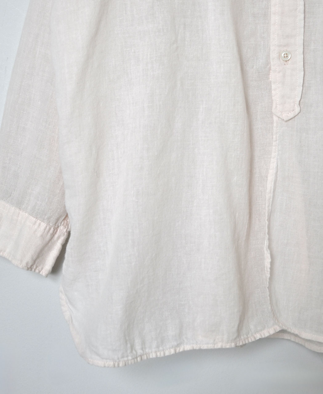 INAM2501G3D(シャツ) 30s GAUZE PLAIN OVERDYE UTILITY BANDED COLLAR SHIRT