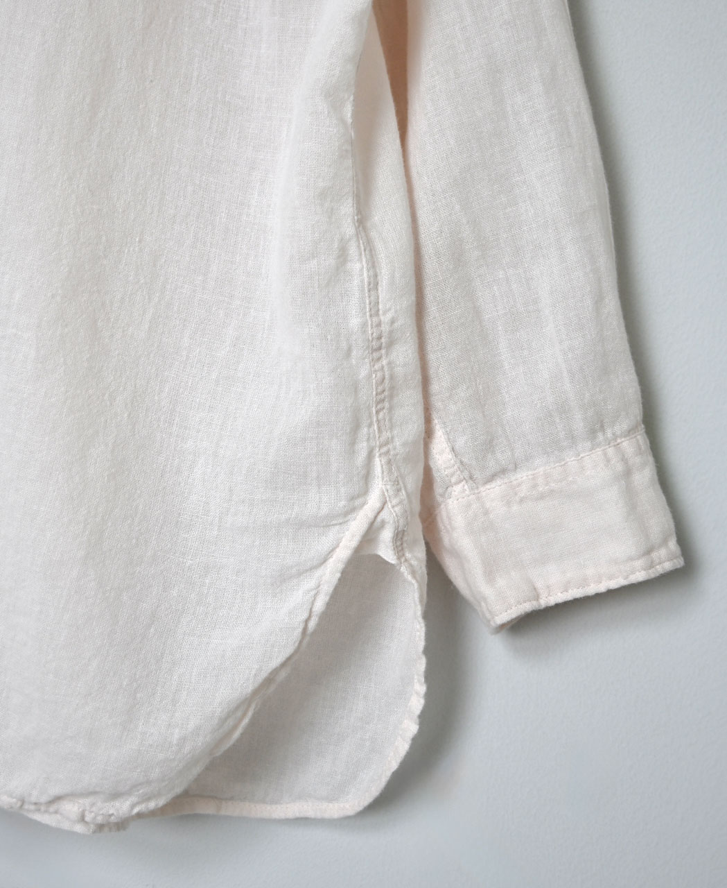 INAM2501G3D(シャツ) 30s GAUZE PLAIN OVERDYE UTILITY BANDED COLLAR SHIRT
