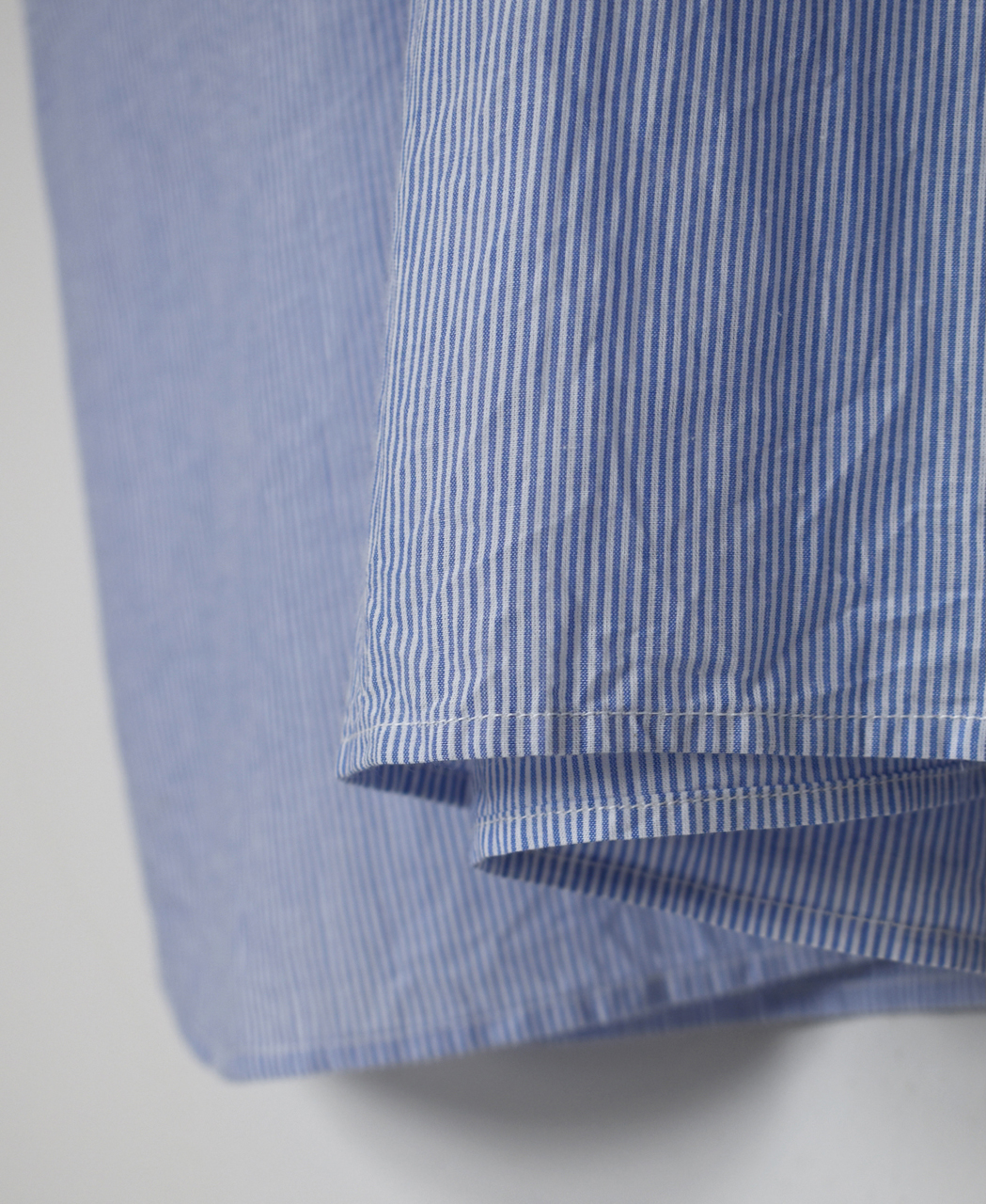 NSL26014(ワンピース) 80s COTTON VOILE STRIPE BANDED COLLAR GATHER SHIRT DRESS