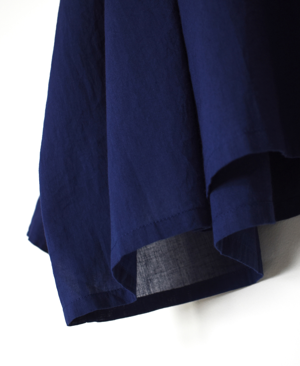 NSL26021(シャツ) 80s COTTON VOILE PLAIN BANDED COLLAR GATHERED SHIRT