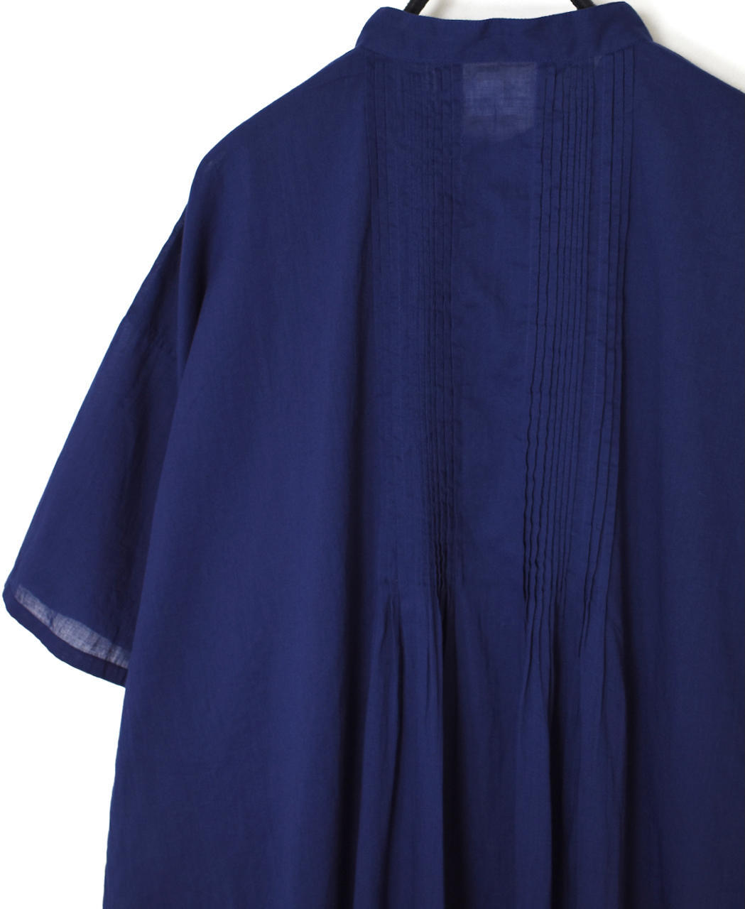 NSL26023(シャツ) 80s COTTON VOILE PLAIN BANDED COLLAR SHORT/SLEEVE PINTUCK SHIRT