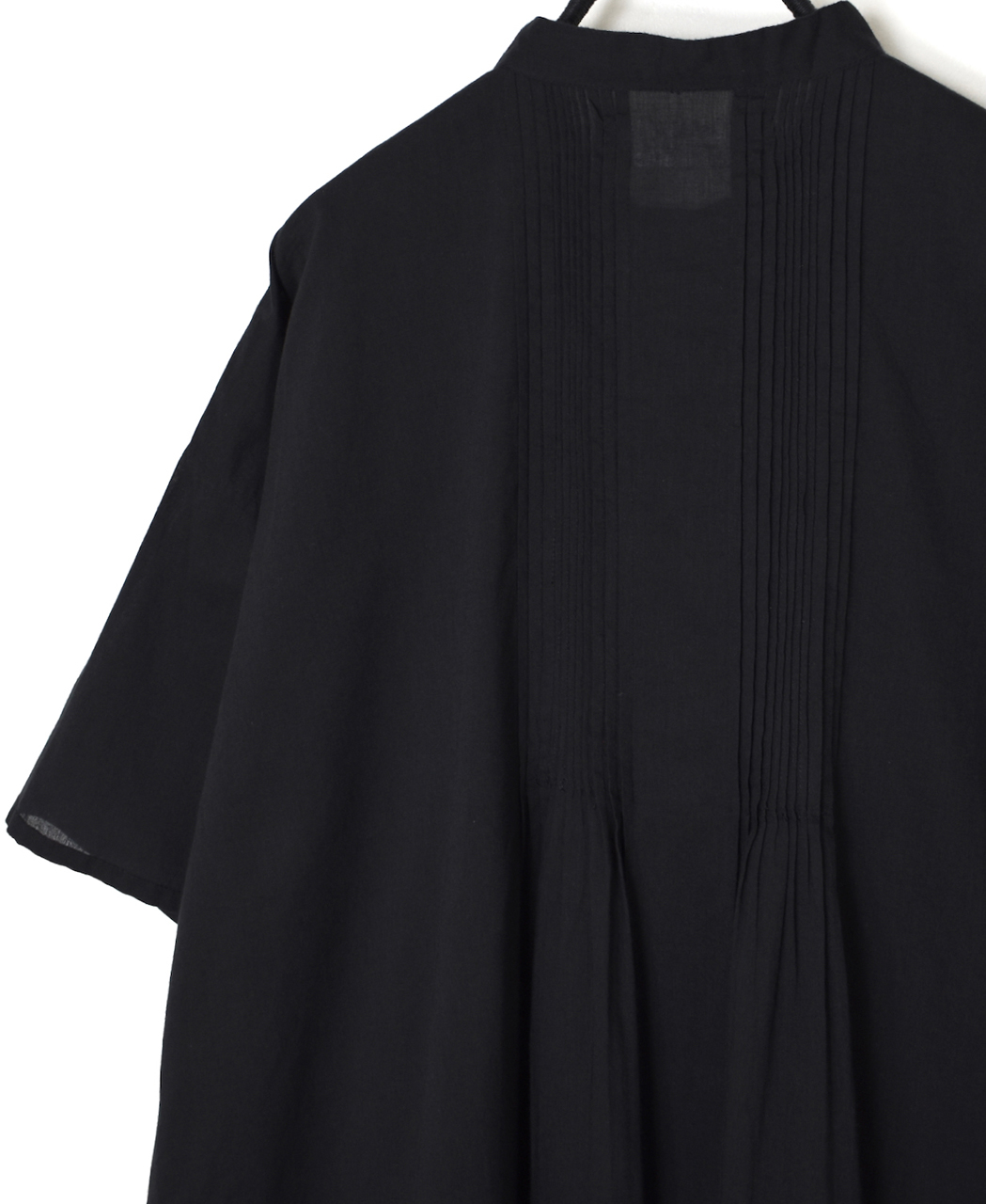 NSL26023(シャツ) 80s COTTON VOILE PLAIN BANDED COLLAR SHORT/SLEEVE PINTUCK SHIRT