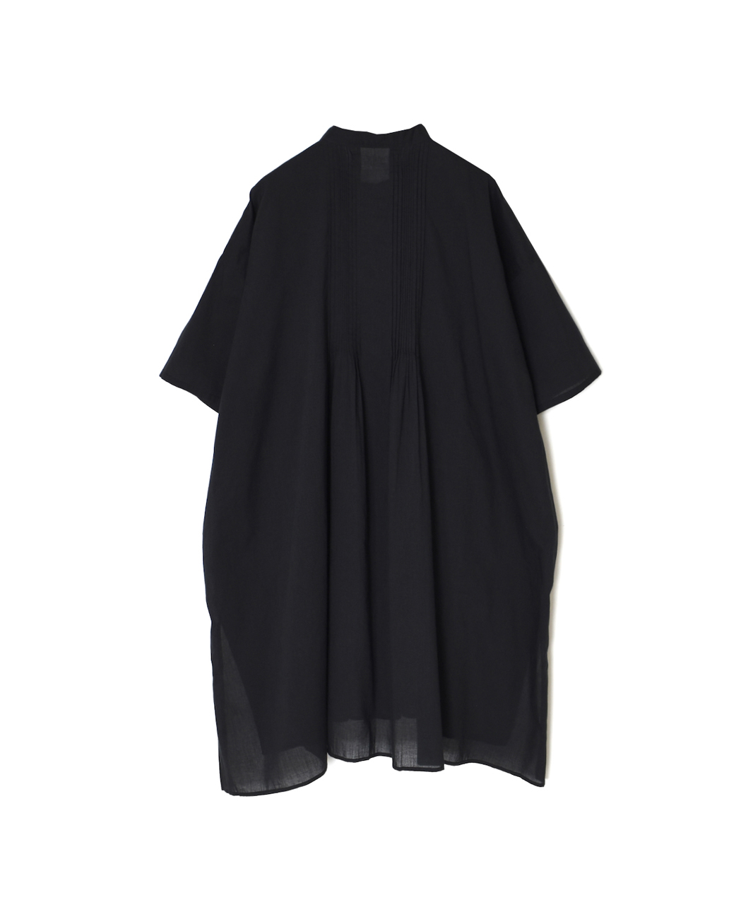 NSL26023(シャツ) 80s COTTON VOILE PLAIN BANDED COLLAR SHORT/SLEEVE PINTUCK SHIRT