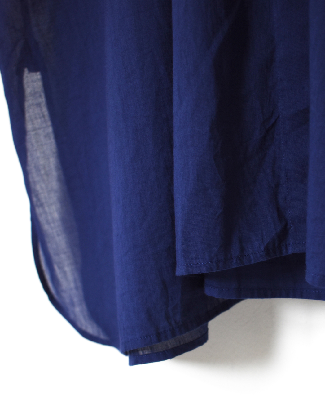 NSL26024(ワンピース) 80s COTTON VOILE PLAIN BANDED COLLAR GATHERED SHIRT DRESS