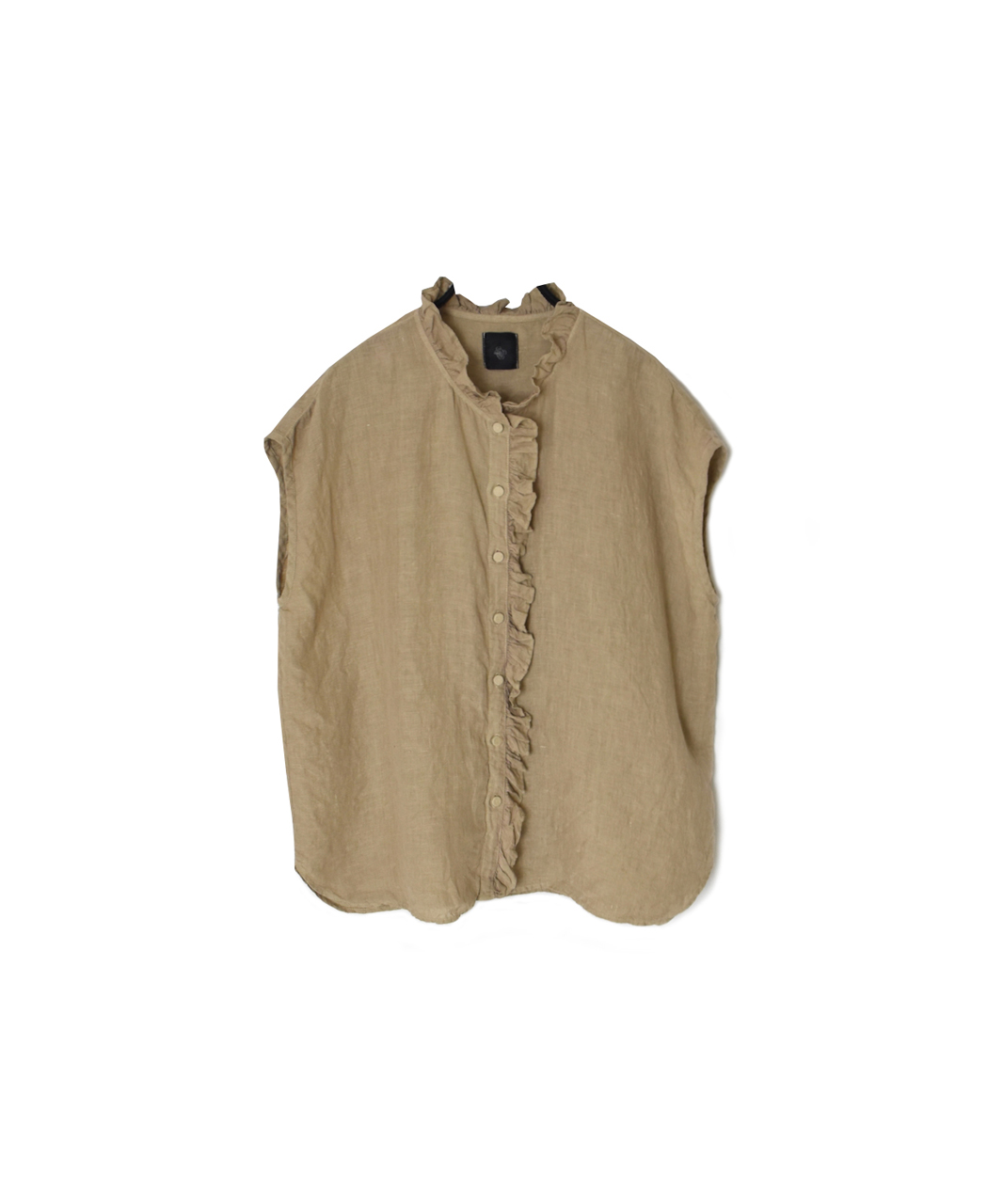 INMDS26001D(シャツ) 60s AUTO LOOM LINEN PLAIN (OVERDYE) FRENCH/SL FRILL COLLAR SHIRT