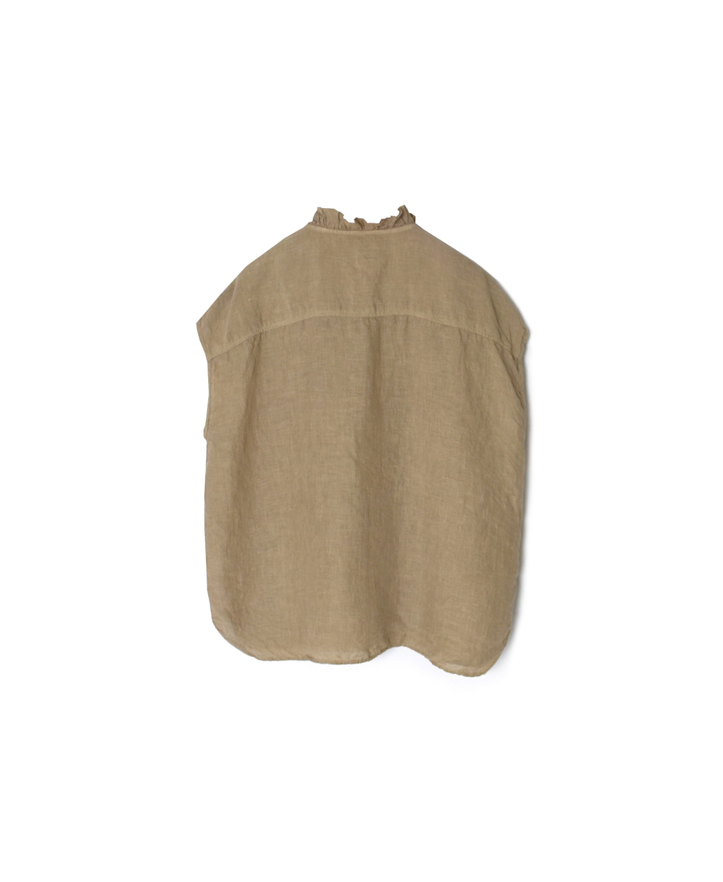 INMDS26001D(シャツ) 60s AUTO LOOM LINEN PLAIN (OVERDYE) FRENCH/SL FRILL COLLAR SHIRT