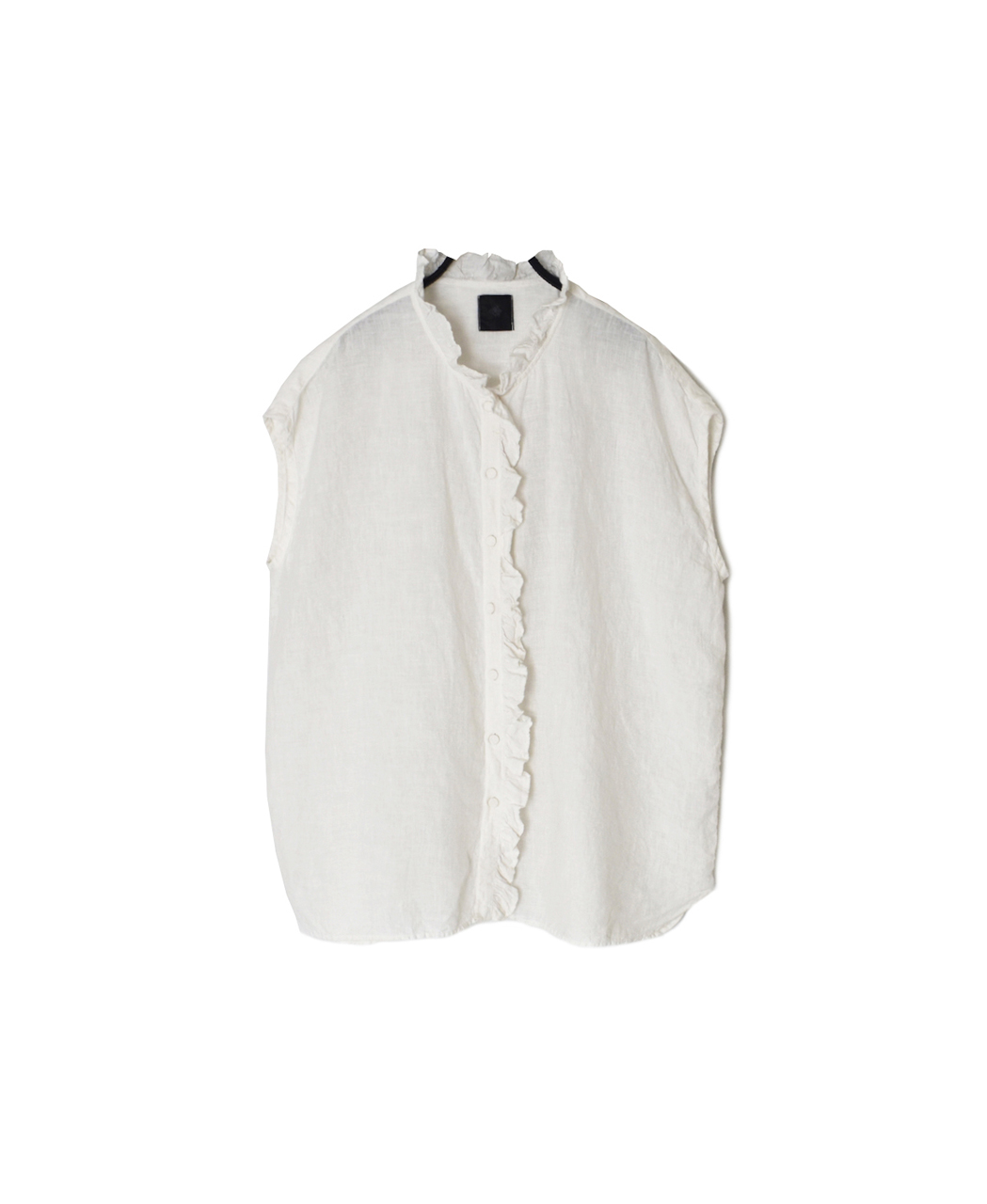 INMDS26001D(シャツ) 60s AUTO LOOM LINEN PLAIN (OVERDYE) FRENCH/SL FRILL COLLAR SHIRT