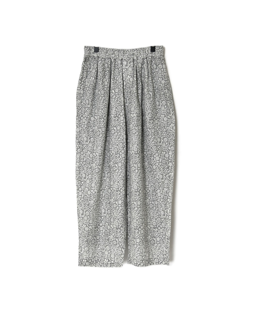 INMDS26106(パンツ) 80s COTTON FLOWER BLOCK PRINT 2TUCK TAPERED EASY PANTS