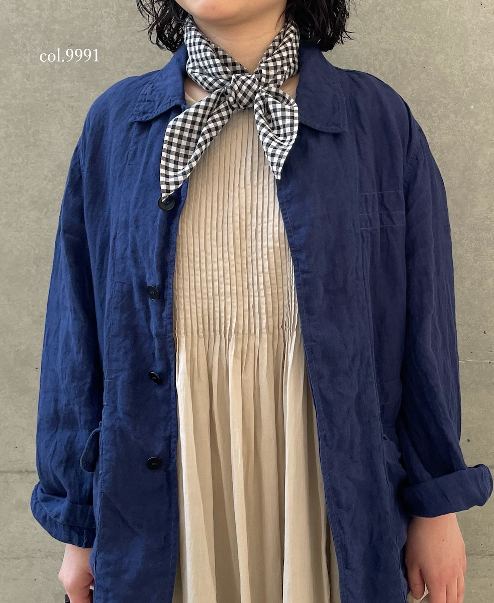 INMDS25026(ストール) HANDWOVEN COTTON/SILK GINGHAM CHECK SQUARE STOLE