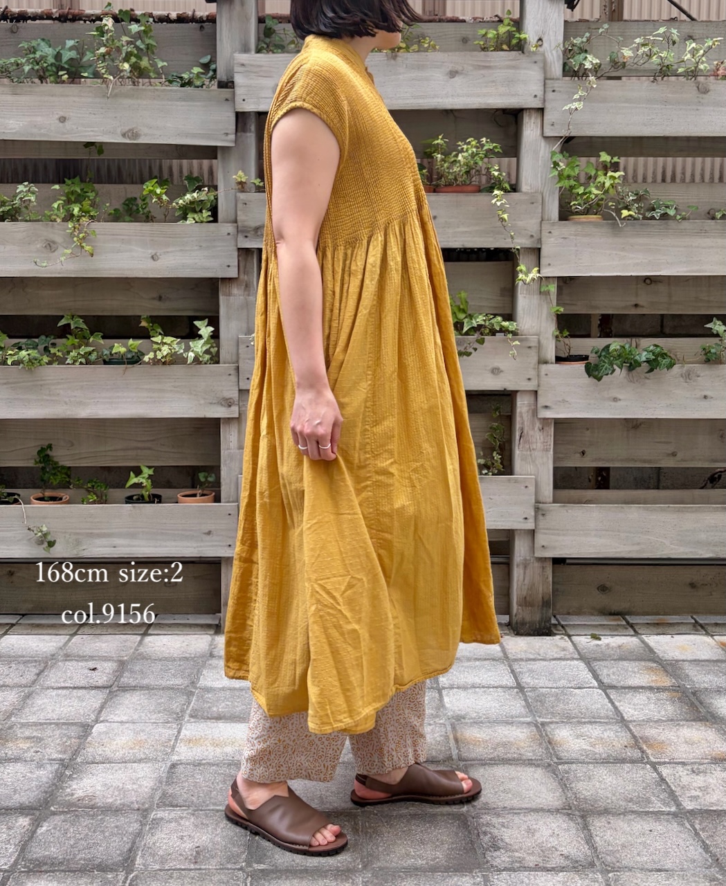 INMDS26106(パンツ) 80s COTTON FLOWER BLOCK PRINT 2TUCK TAPERED EASY PANTS