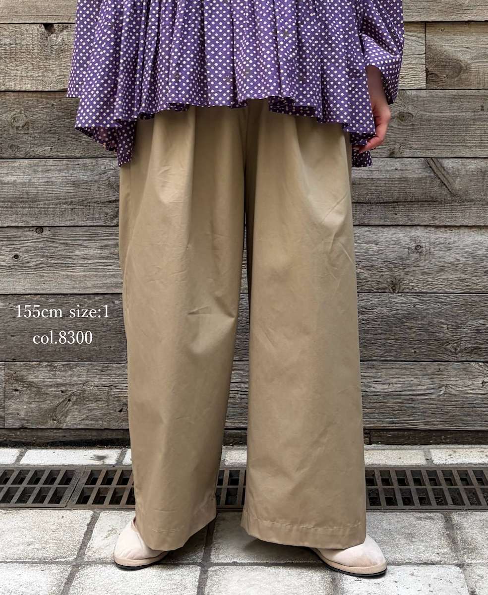 GNMDS2502CW(パンツ) COTTON DYED WEATHER 2TUCK WIDE EASY PANTS