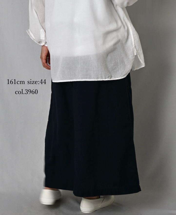 INHT2514CLD(スカート) COTTON LINEN PLAIN OVERDYE EASY SKIRT