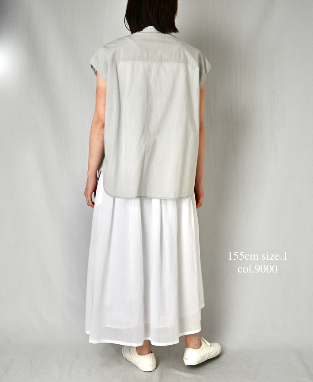 NSL26025(スカート) 80s COTTON VOILE PLAIN  GATHERD SKIRT