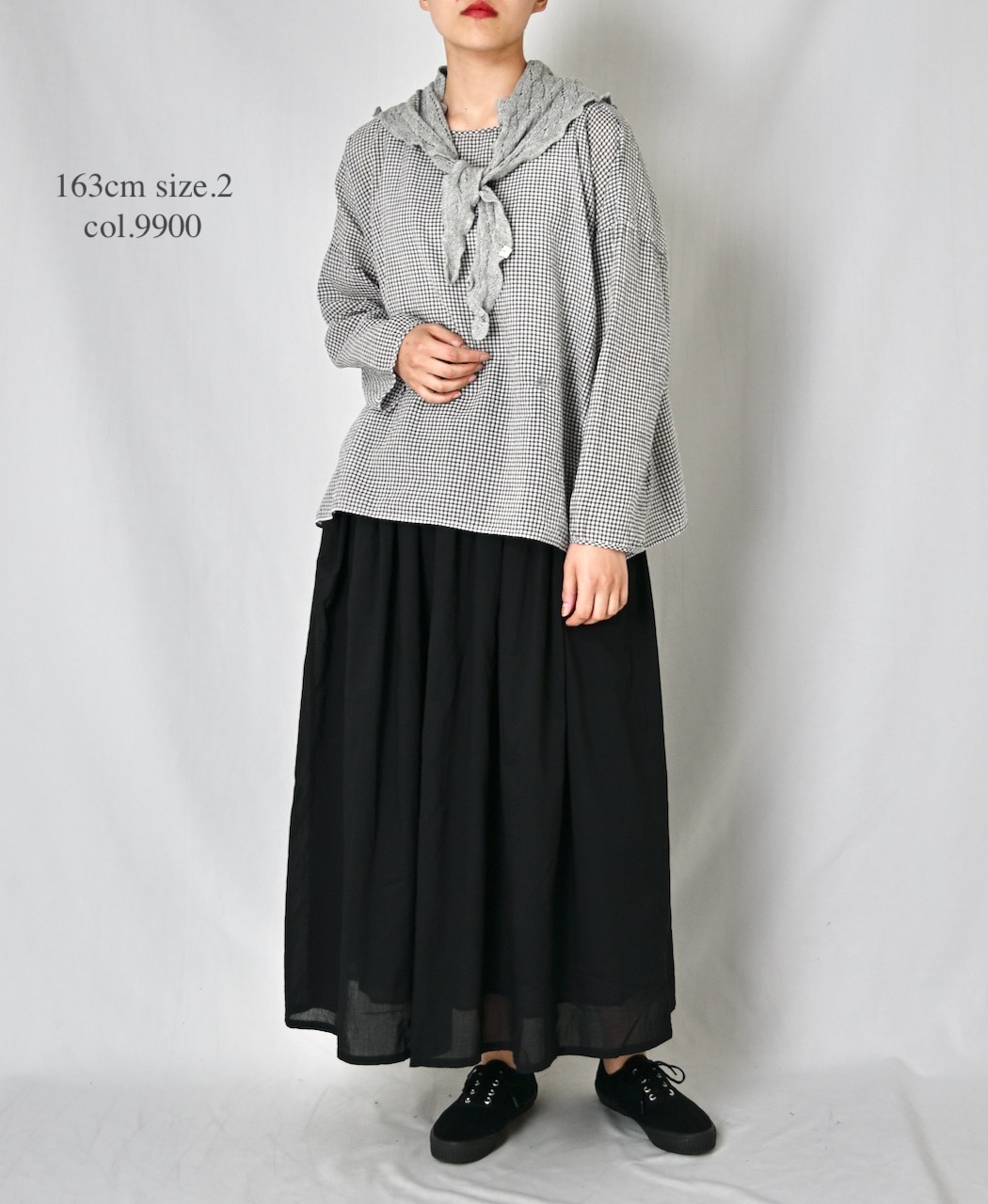 NSL26025(スカート) 80s COTTON VOILE PLAIN  GATHERD SKIRT