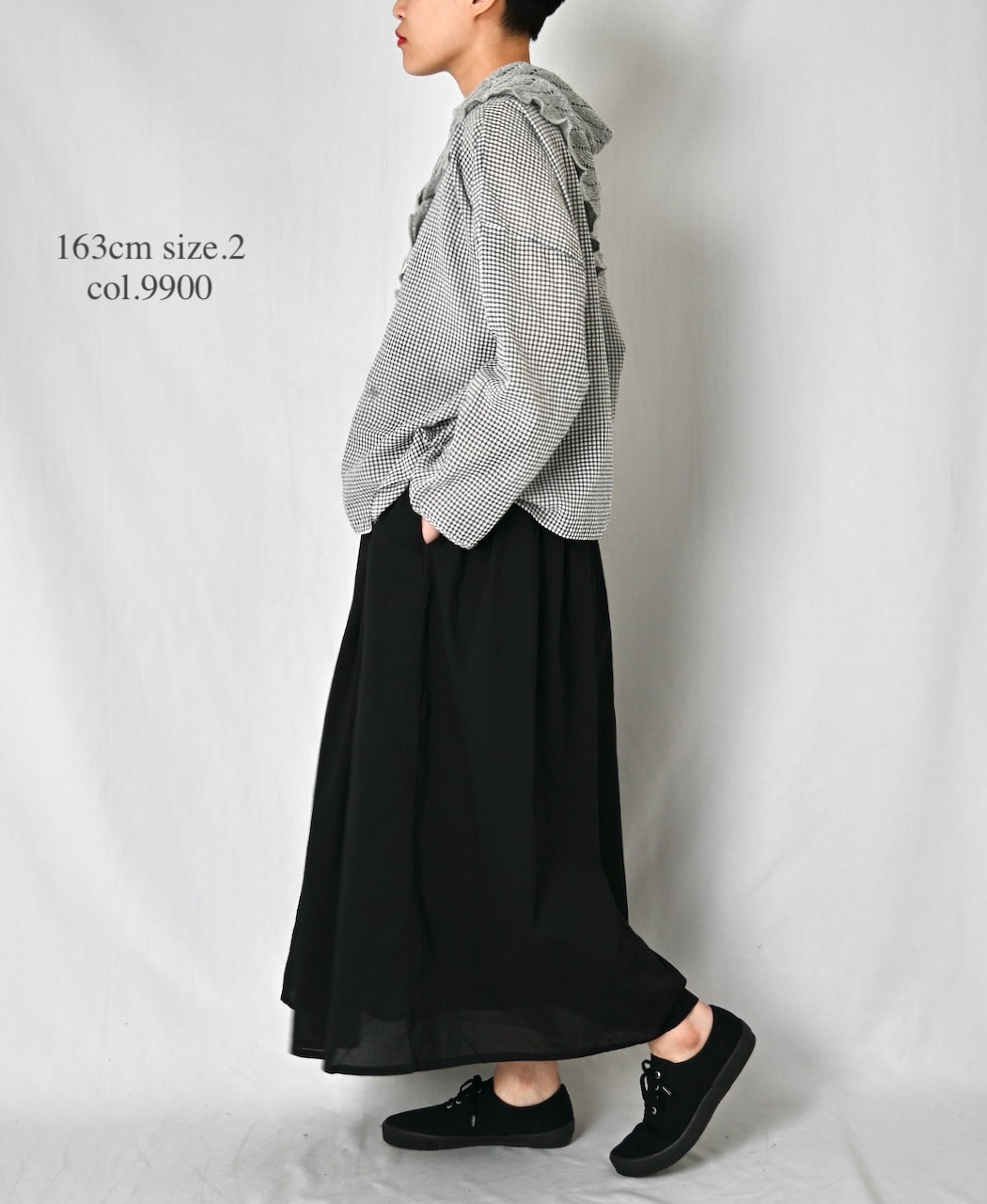 NSL26025(スカート) 80s COTTON VOILE PLAIN  GATHERD SKIRT