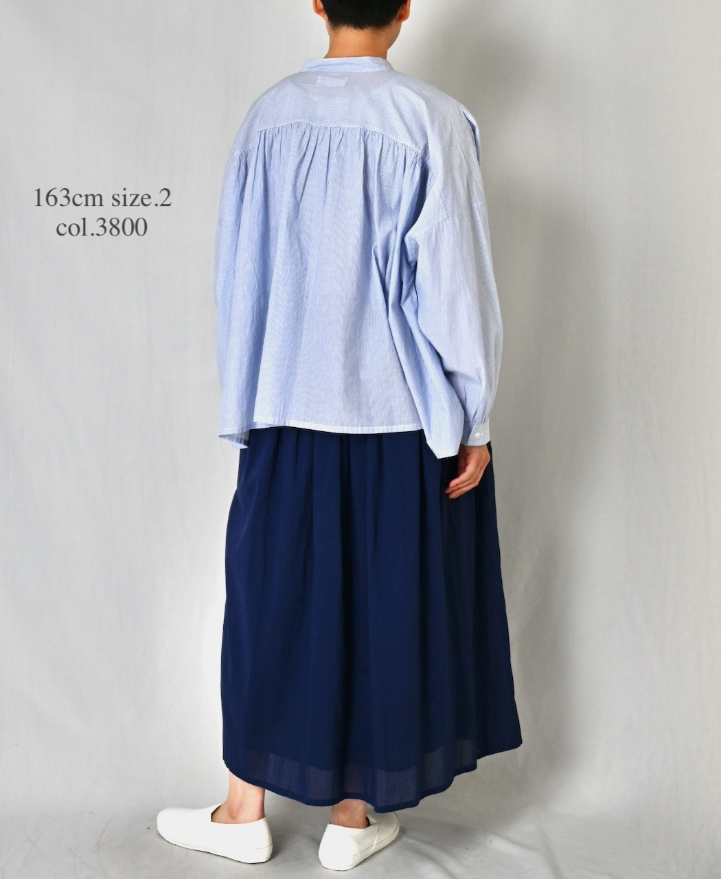 NSL26025(スカート) 80s COTTON VOILE PLAIN  GATHERD SKIRT