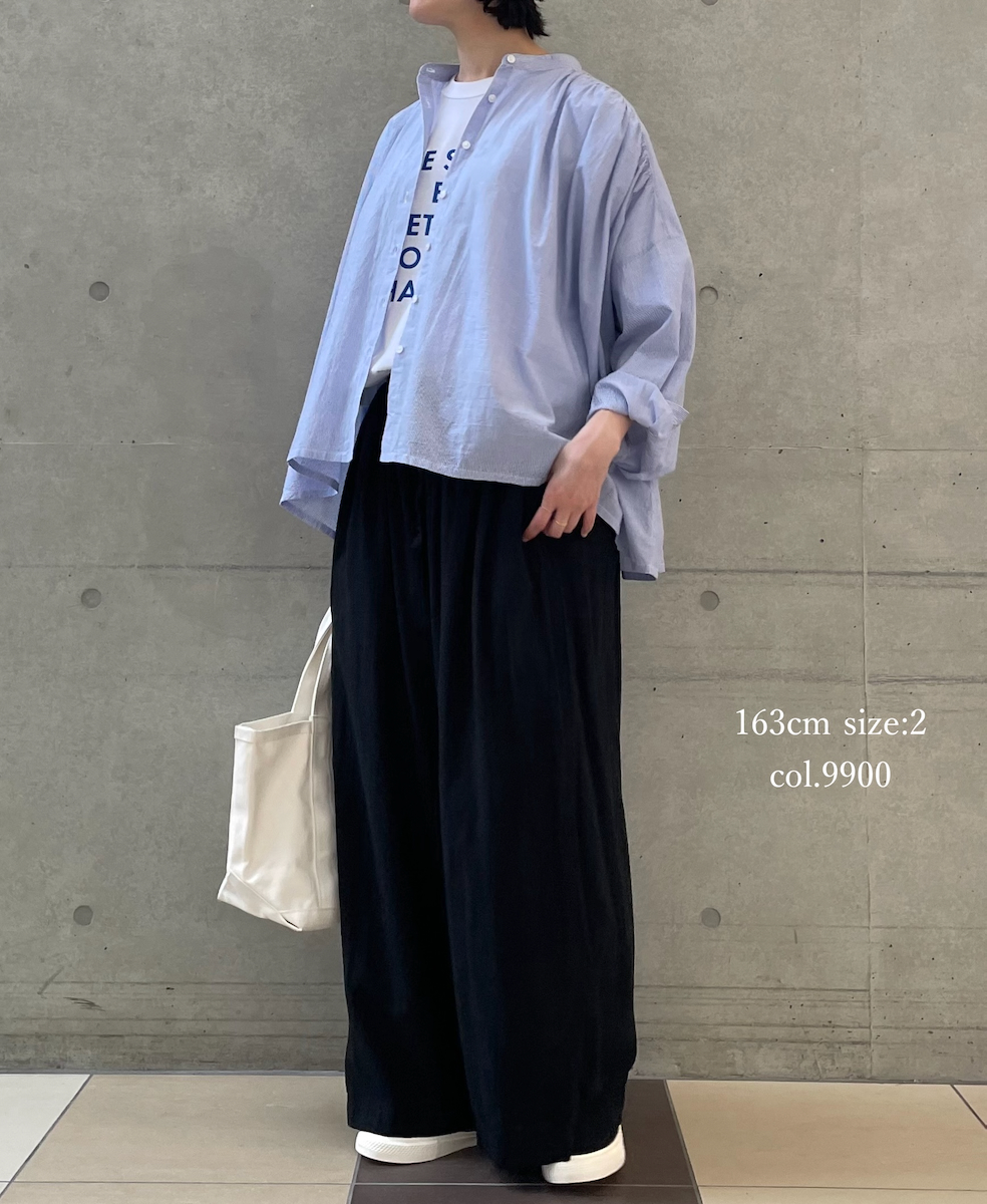 INAM2505G3D(パンツ) 30s GAUZE OVERDYE UTILITY GATHERED EASY PANTS WITH LINING