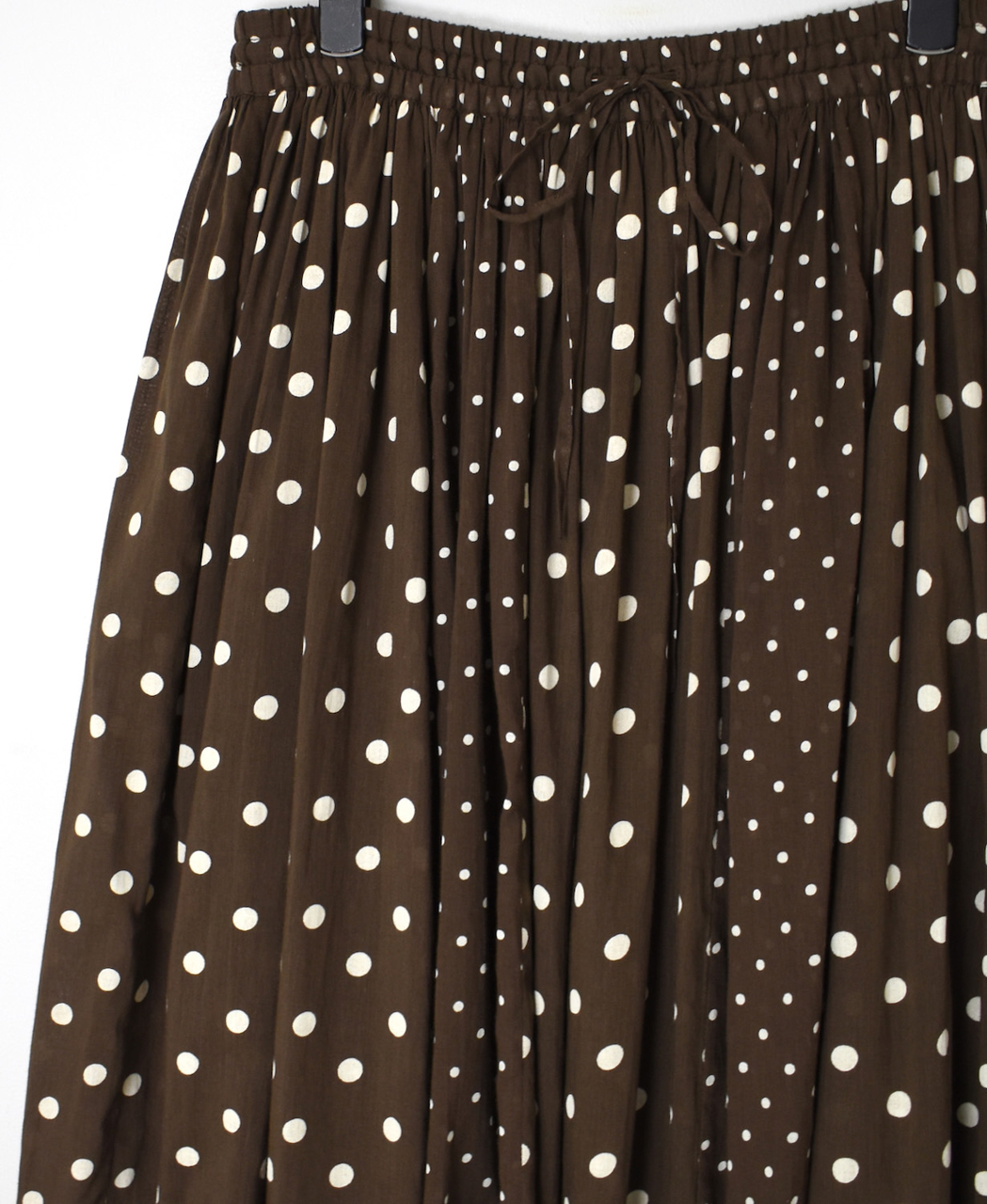 NSL26057(スカート) 80s COTTON VOILE DOT PRINT PATCHWORK GATHERED SKIRT