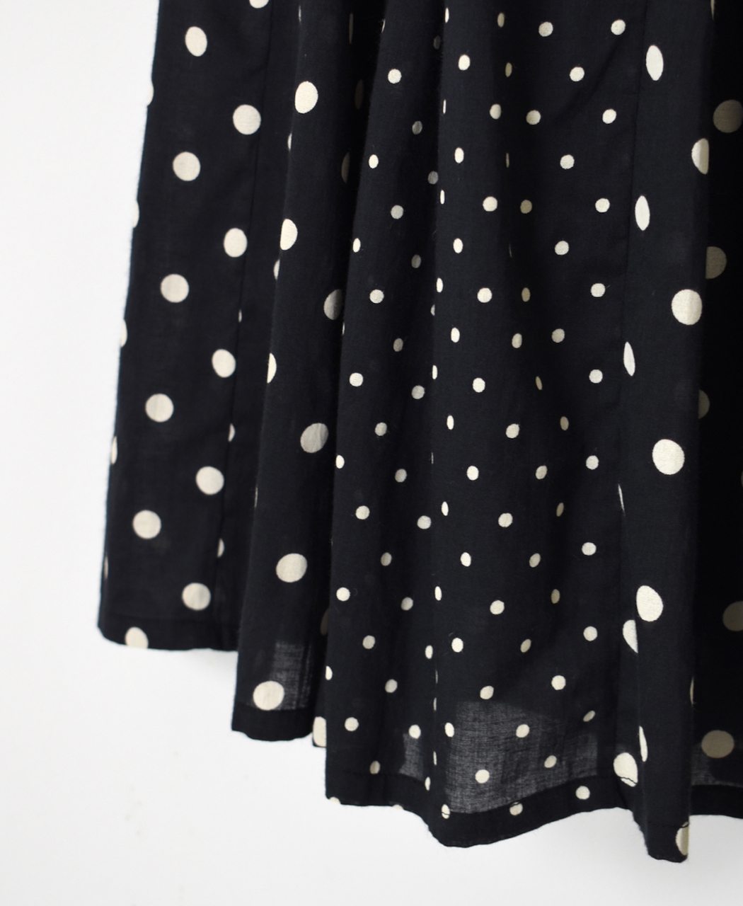 NSL26057(スカート) 80s COTTON VOILE DOT PRINT PATCHWORK GATHERED SKIRT