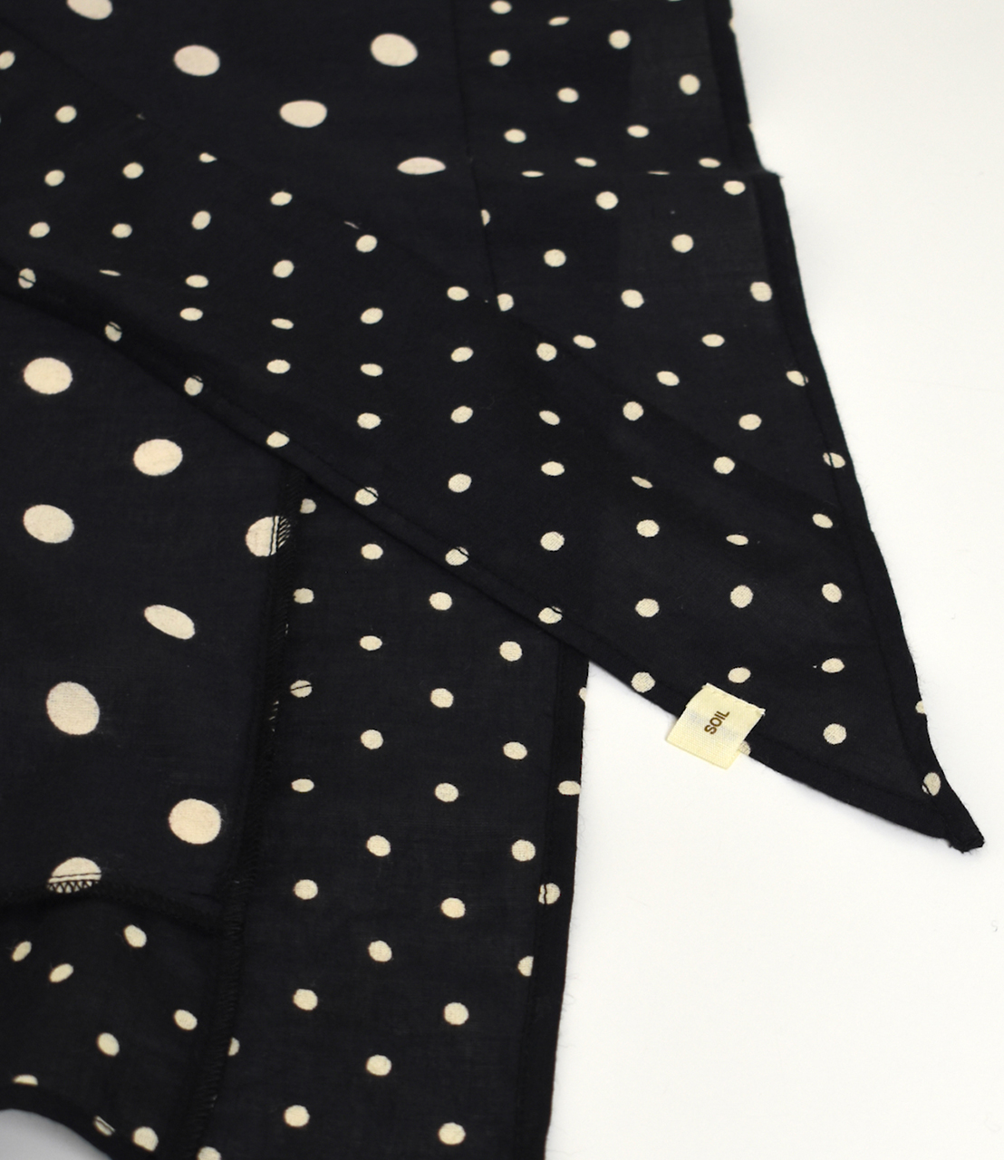NSL26058(ストール) 80s COTTON VOILE DOT PRINT PATCHWORK TRIANGLE STOLE