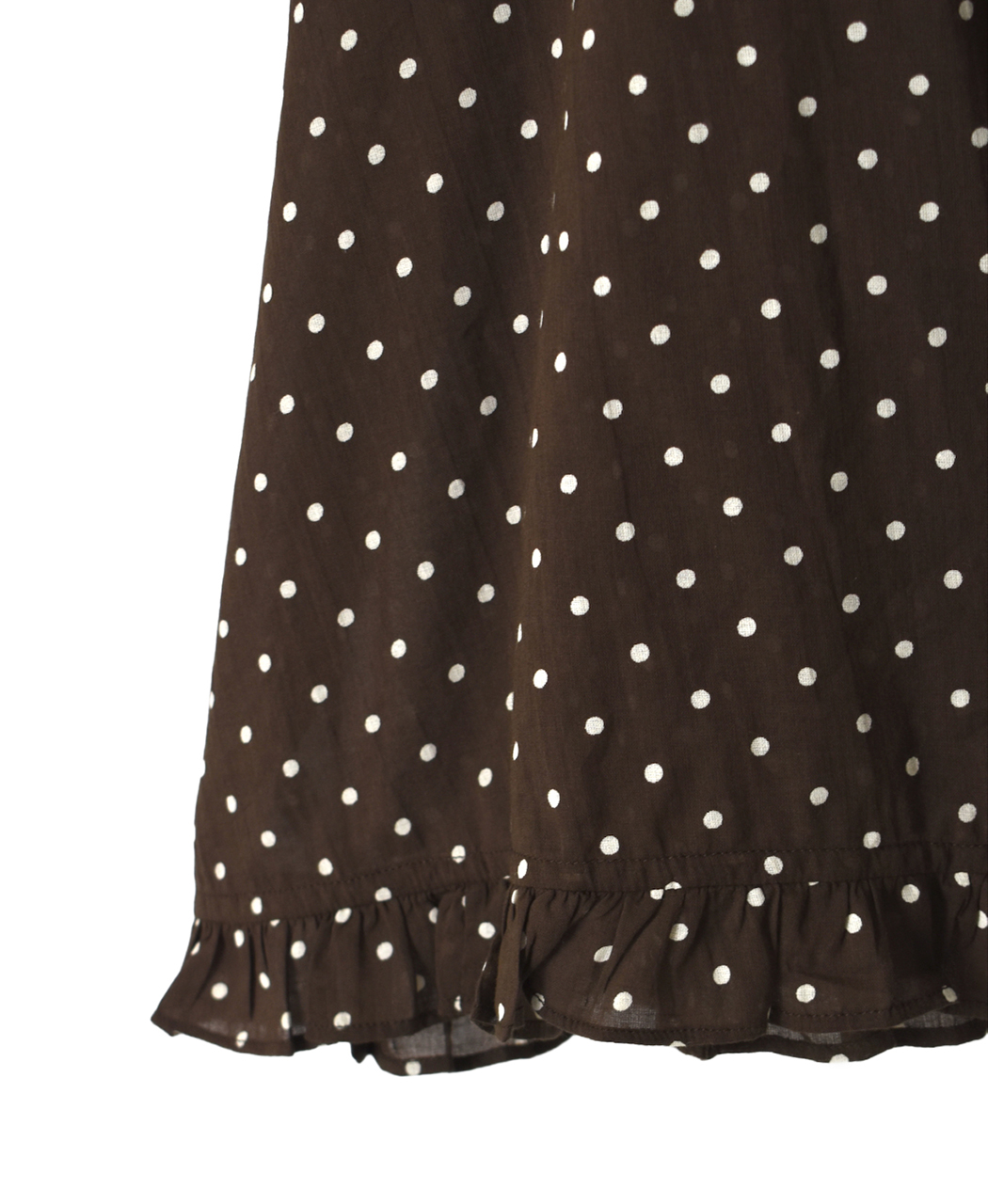 NSL26056(スモック) 80s COTTON VOILE DOT PRINT HEM FRILL GATHERED SMOCK