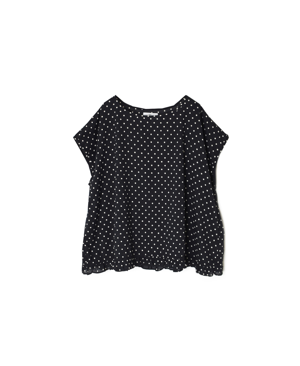 NSL26056(スモック) 80s COTTON VOILE DOT PRINT HEM FRILL GATHERED SMOCK