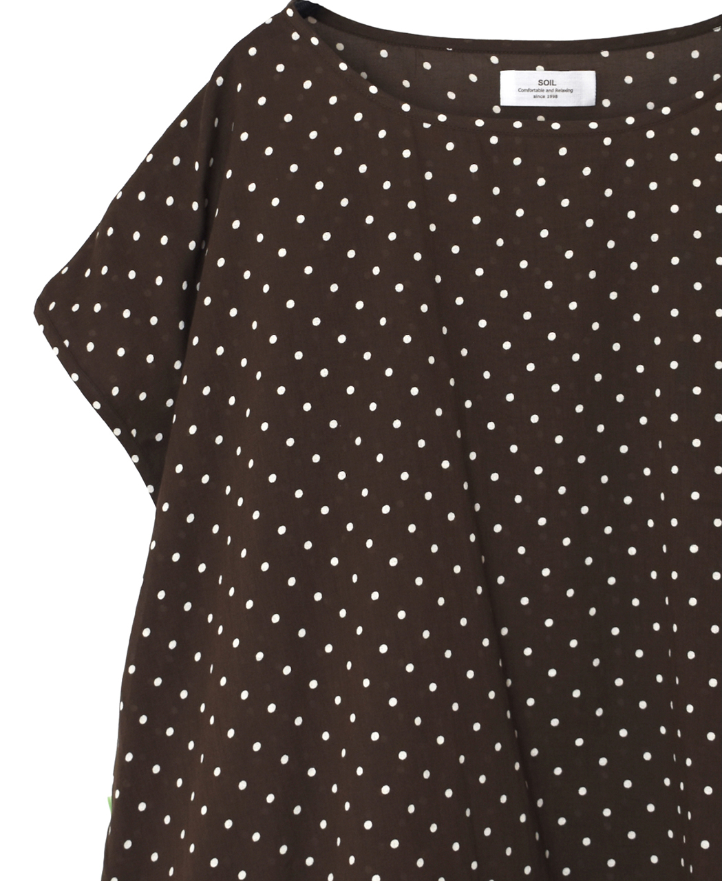 NSL26056(スモック) 80s COTTON VOILE DOT PRINT HEM FRILL GATHERED SMOCK