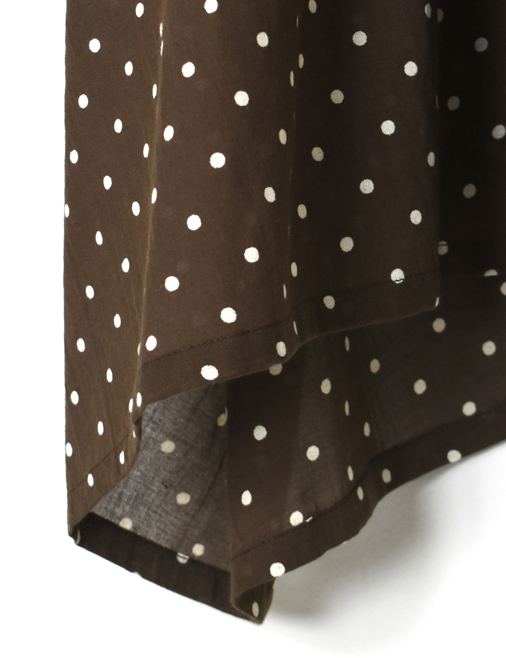 NSL26051(シャツ) 80s COTTON VOILE DOT PRINT BANDED COLLAR FRENCH/SL SHIRT