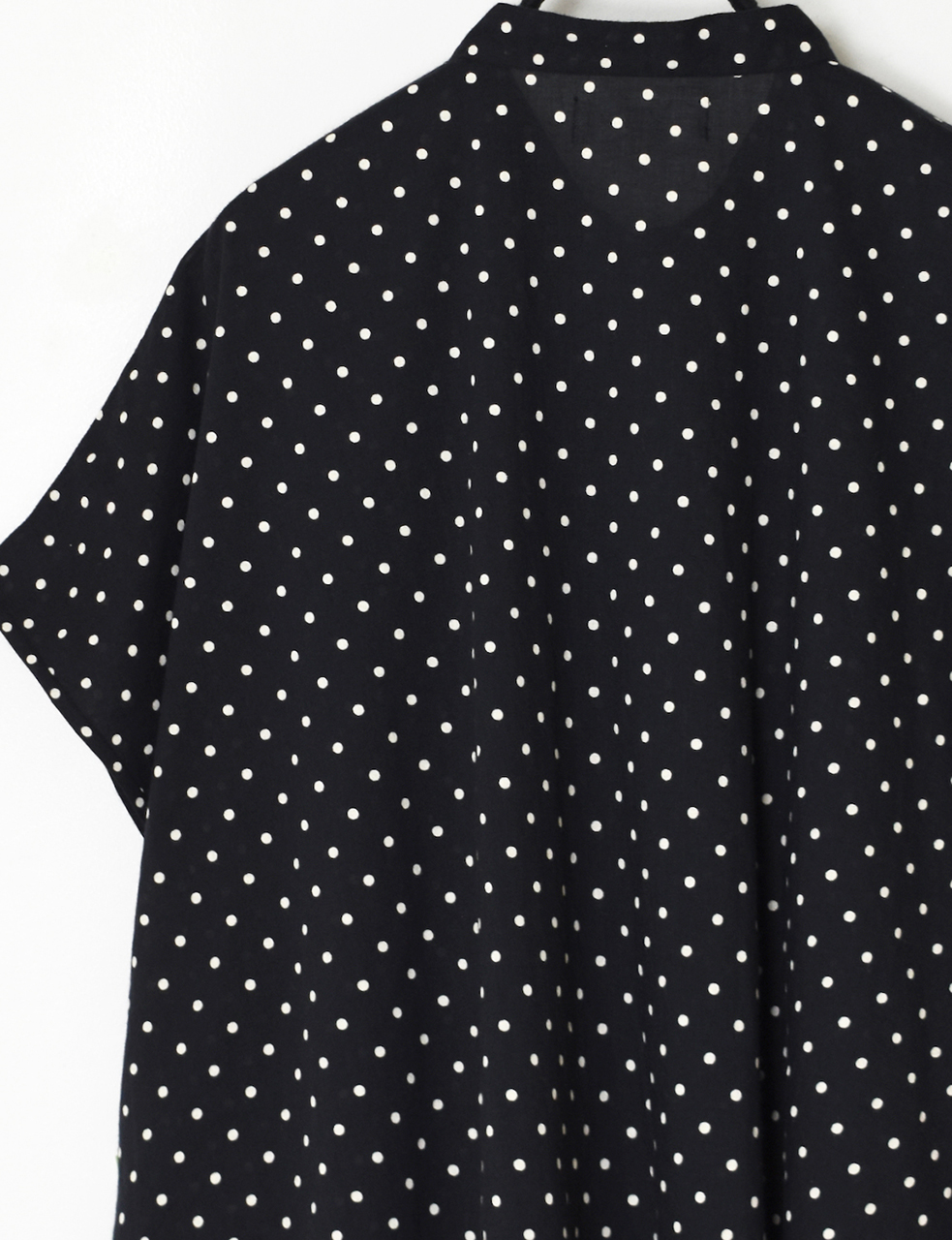 NSL26051(シャツ) 80s COTTON VOILE DOT PRINT BANDED COLLAR FRENCH/SL SHIRT