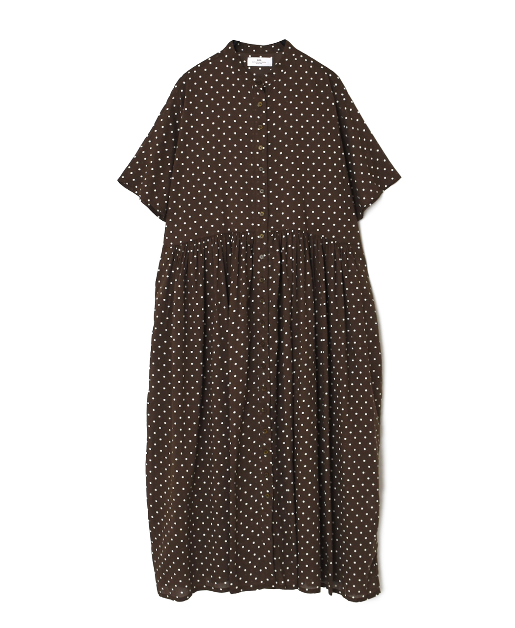 NSL26054(ワンピース) 80s COTTON VOILE DOT PRINT BANDED COLLAR S/SL DRESS