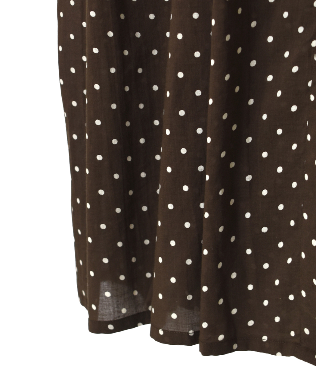 NSL26054(ワンピース) 80s COTTON VOILE DOT PRINT BANDED COLLAR S/SL DRESS