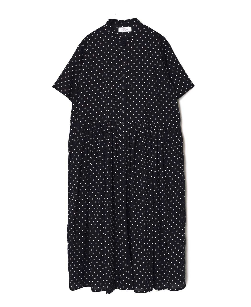 NSL26054(ワンピース) 80s COTTON VOILE DOT PRINT BANDED COLLAR S/SL DRESS