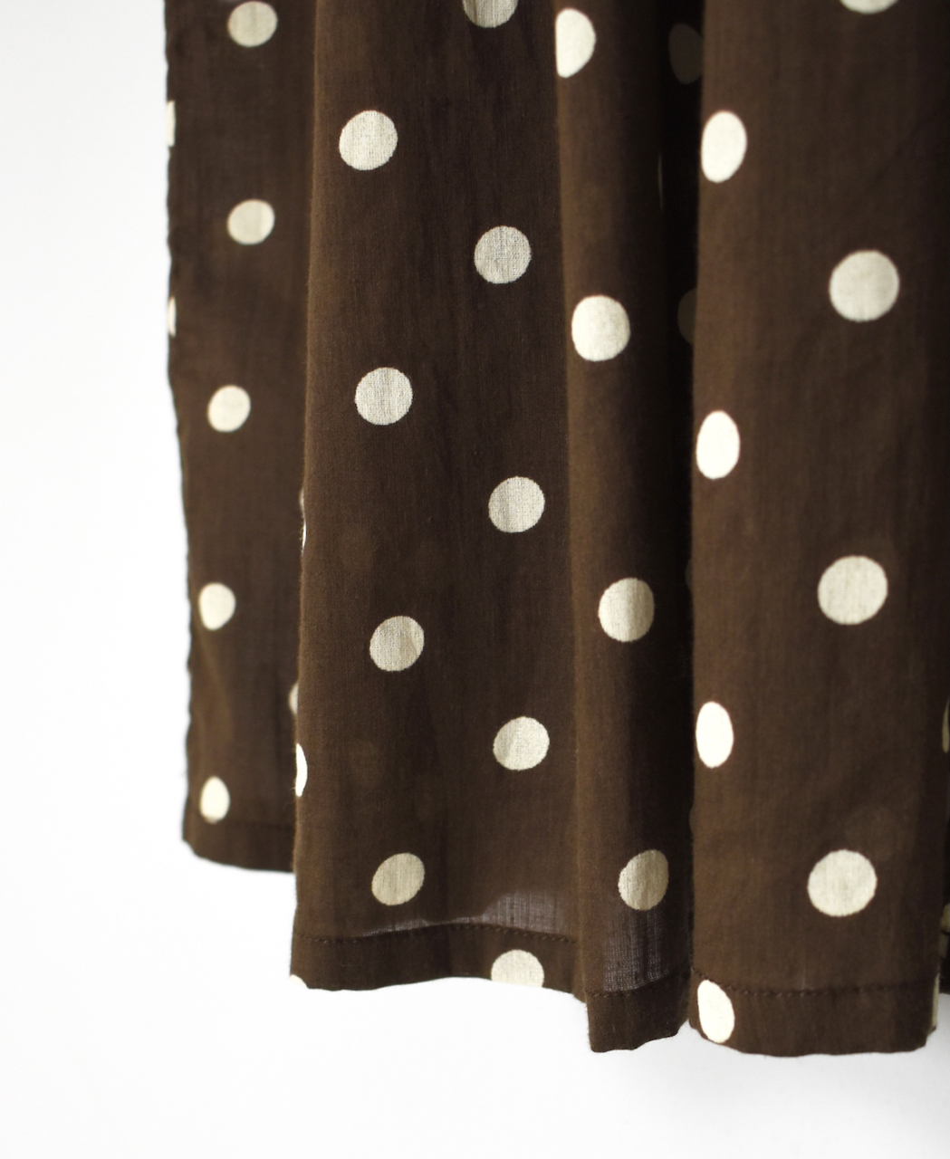 NSL26054(ワンピース) 80s COTTON VOILE DOT PRINT BANDED COLLAR S/SL DRESS