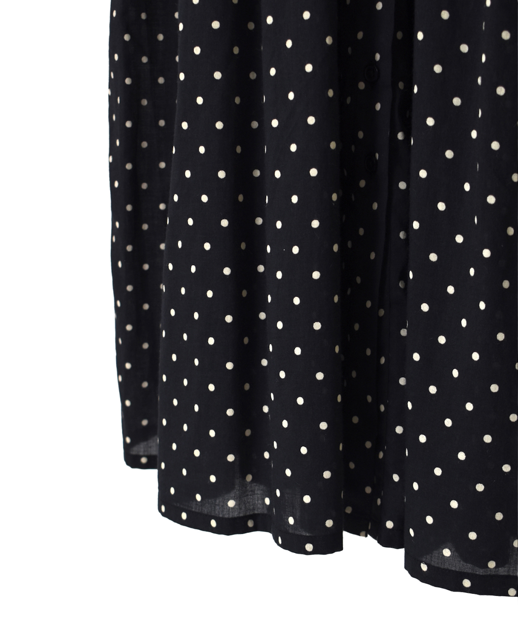 NSL26054(ワンピース) 80s COTTON VOILE DOT PRINT BANDED COLLAR S/SL DRESS
