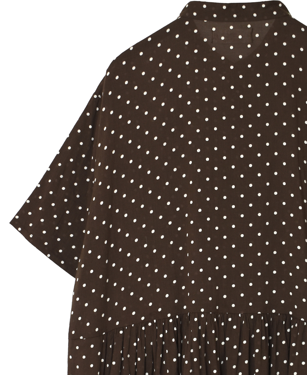 NSL26054(ワンピース) 80s COTTON VOILE DOT PRINT BANDED COLLAR S/SL DRESS