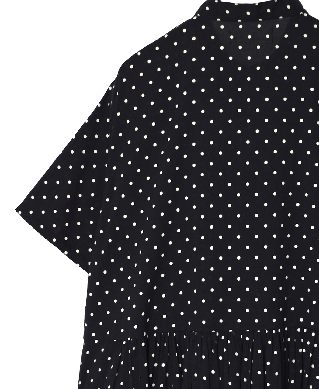 NSL26054(ワンピース) 80s COTTON VOILE DOT PRINT BANDED COLLAR S/SL DRESS