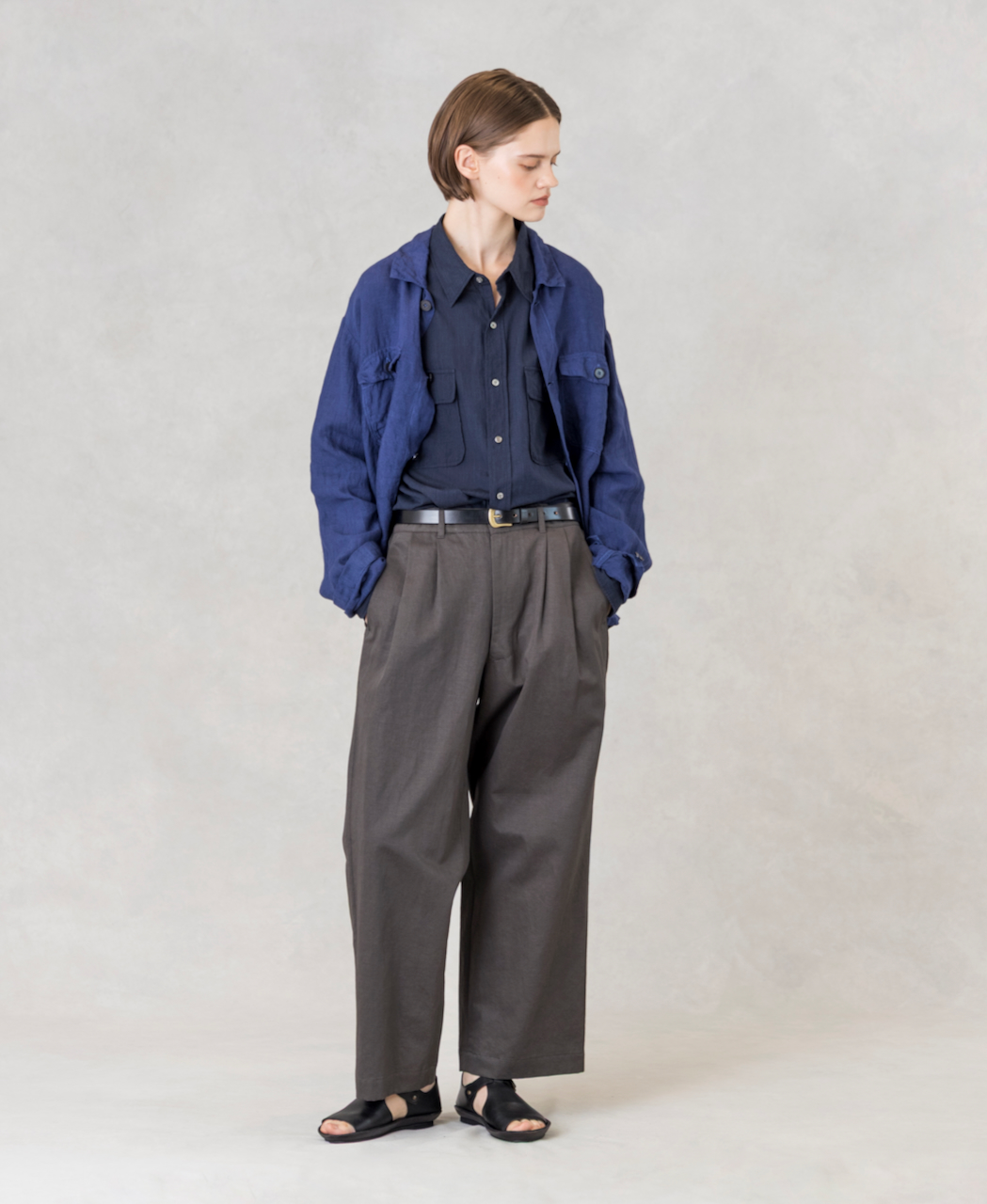 IMDSH2531LPD(ジャケット) 60s AUTLOOM LINEN PLAIN OVERDYE WORK JACKET