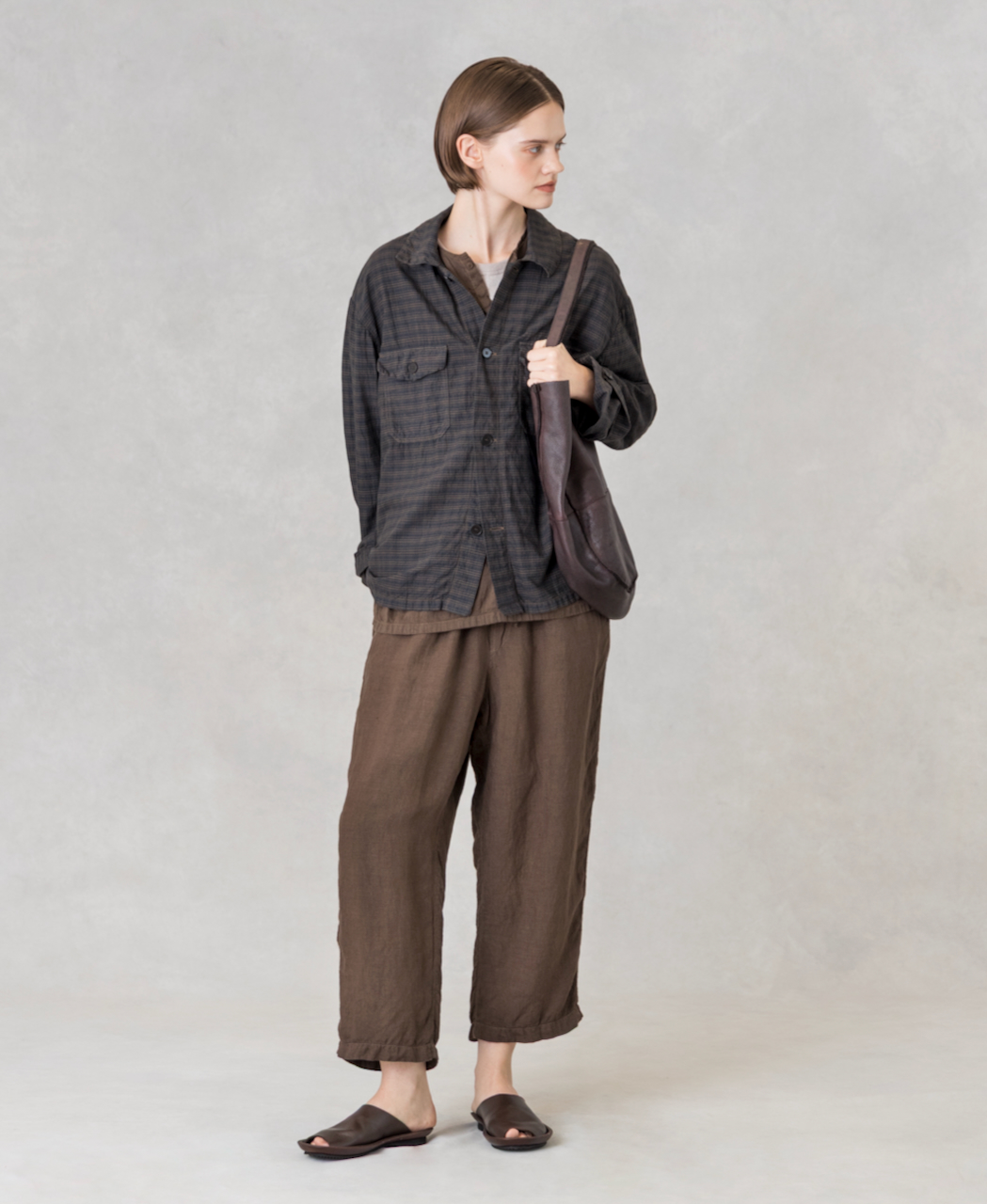 IMDSH2531CCD(ジャケット) HANDWOVEN COTTON CHECK(OVERDYE) WORK JACKET