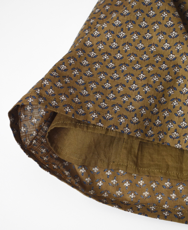 NSL26035(スカート) COTTON SLUB SMALL FLOWER PRINT GATHERED SKIRT