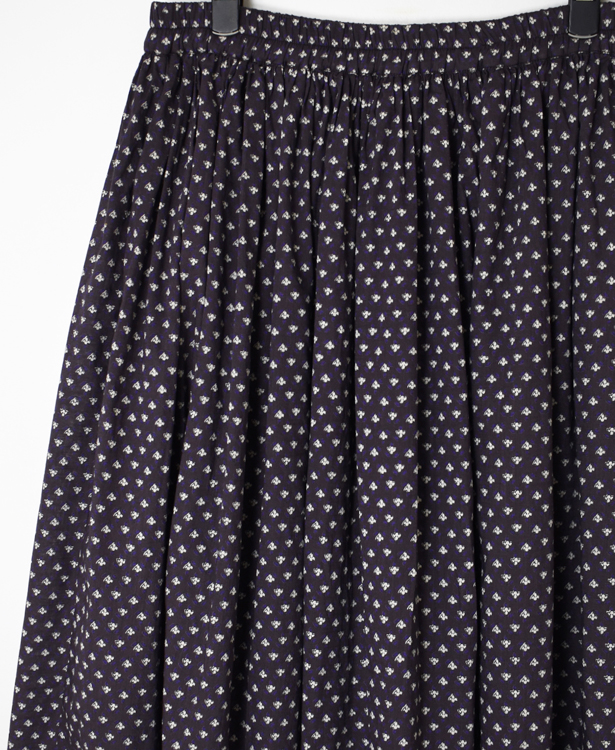 NSL26035(スカート) COTTON SLUB SMALL FLOWER PRINT GATHERED SKIRT