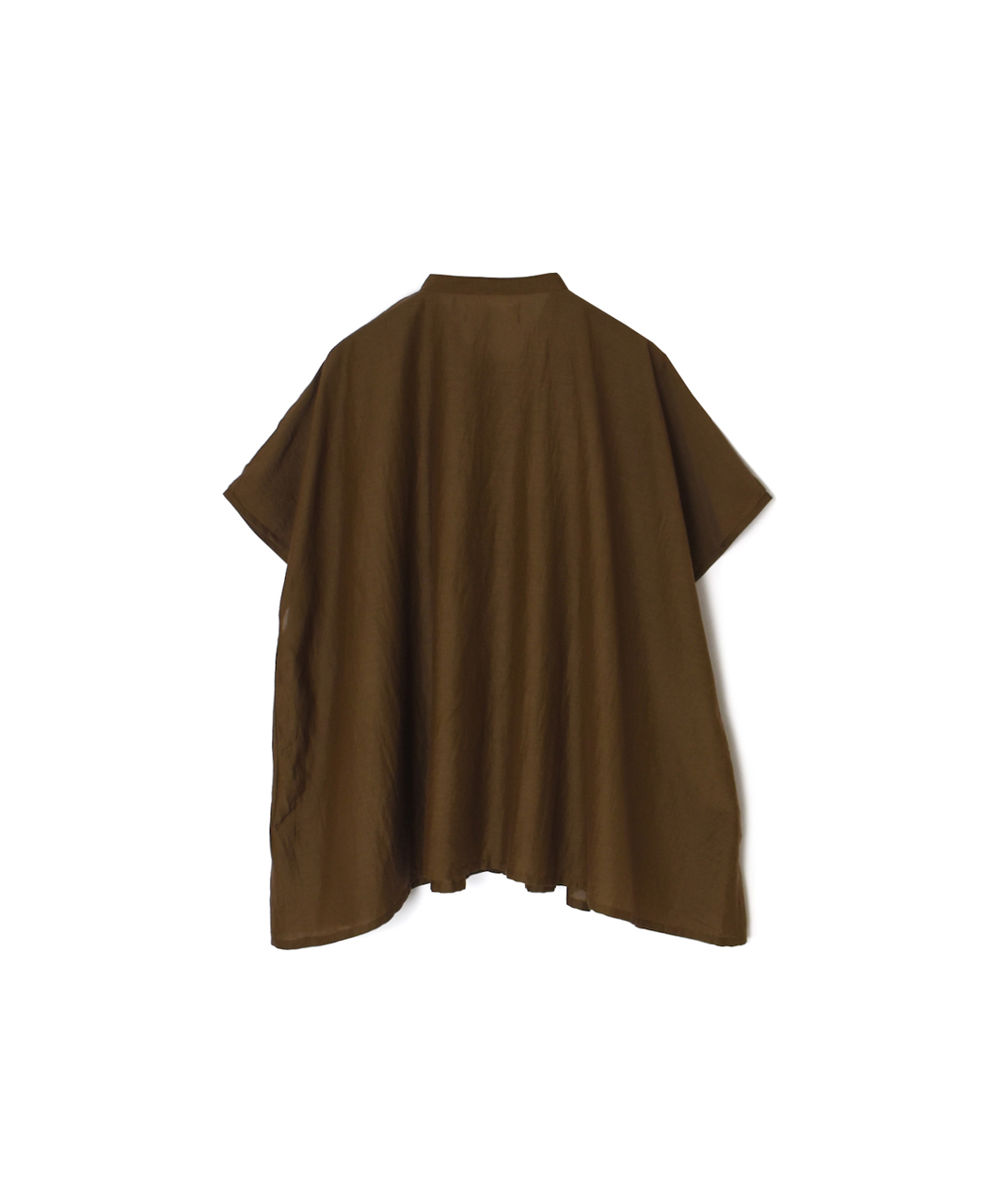NSL26041(シャツ) COTTON SILK PLAIN BANDED COLLAR FRENCH/SL SHIRT