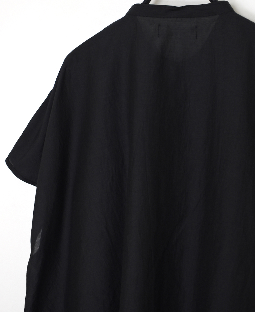 NSL26041(シャツ) COTTON SILK PLAIN BANDED COLLAR FRENCH/SL SHIRT