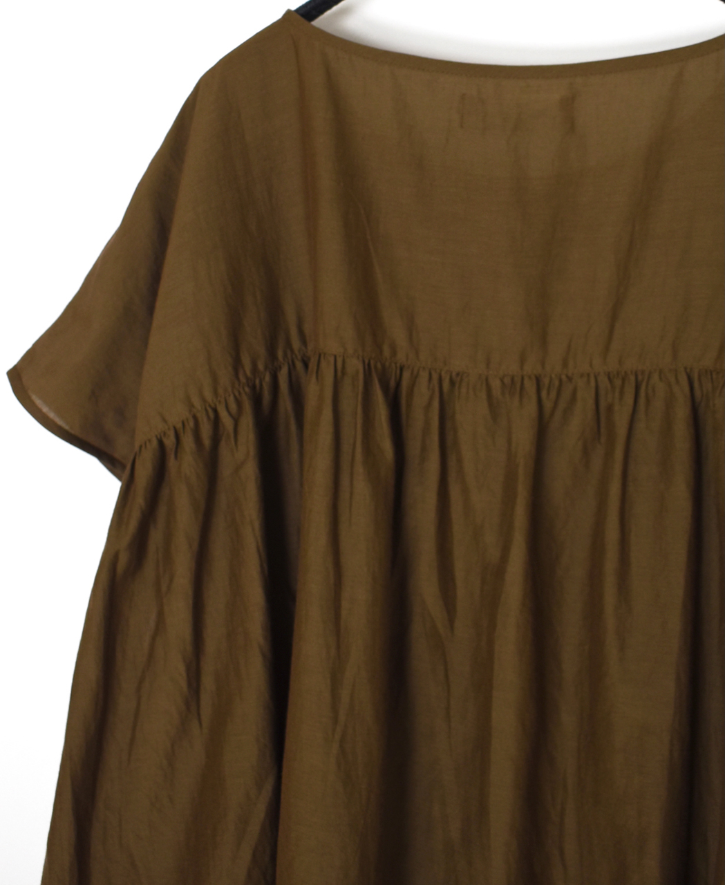 NSL26042(スモック) COTTON SILK PLAIN GATHERED SMOCK