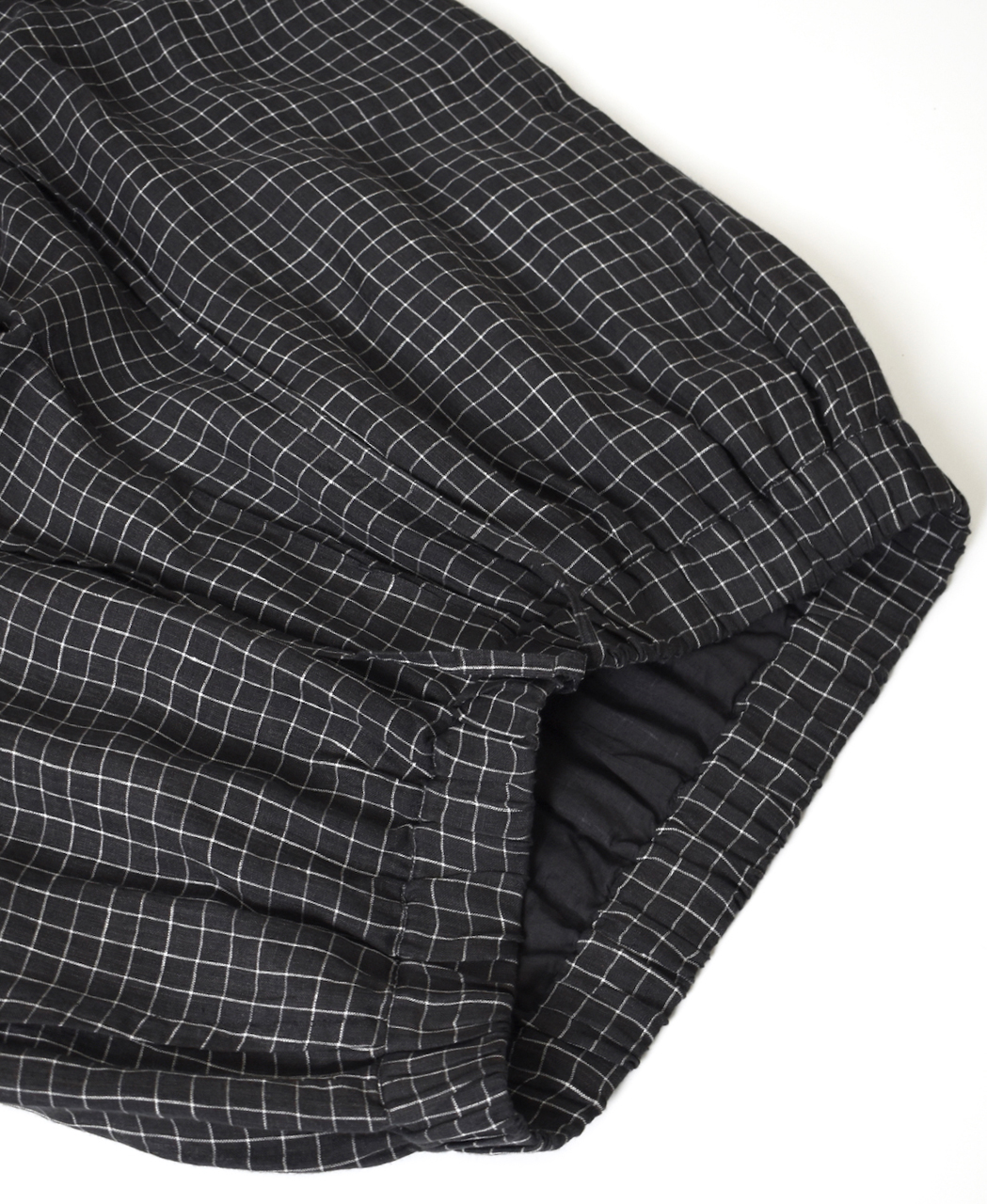 NMDS26285(パンツ) 80s POWER LOOM LINEN CHECK WIDE PANTS