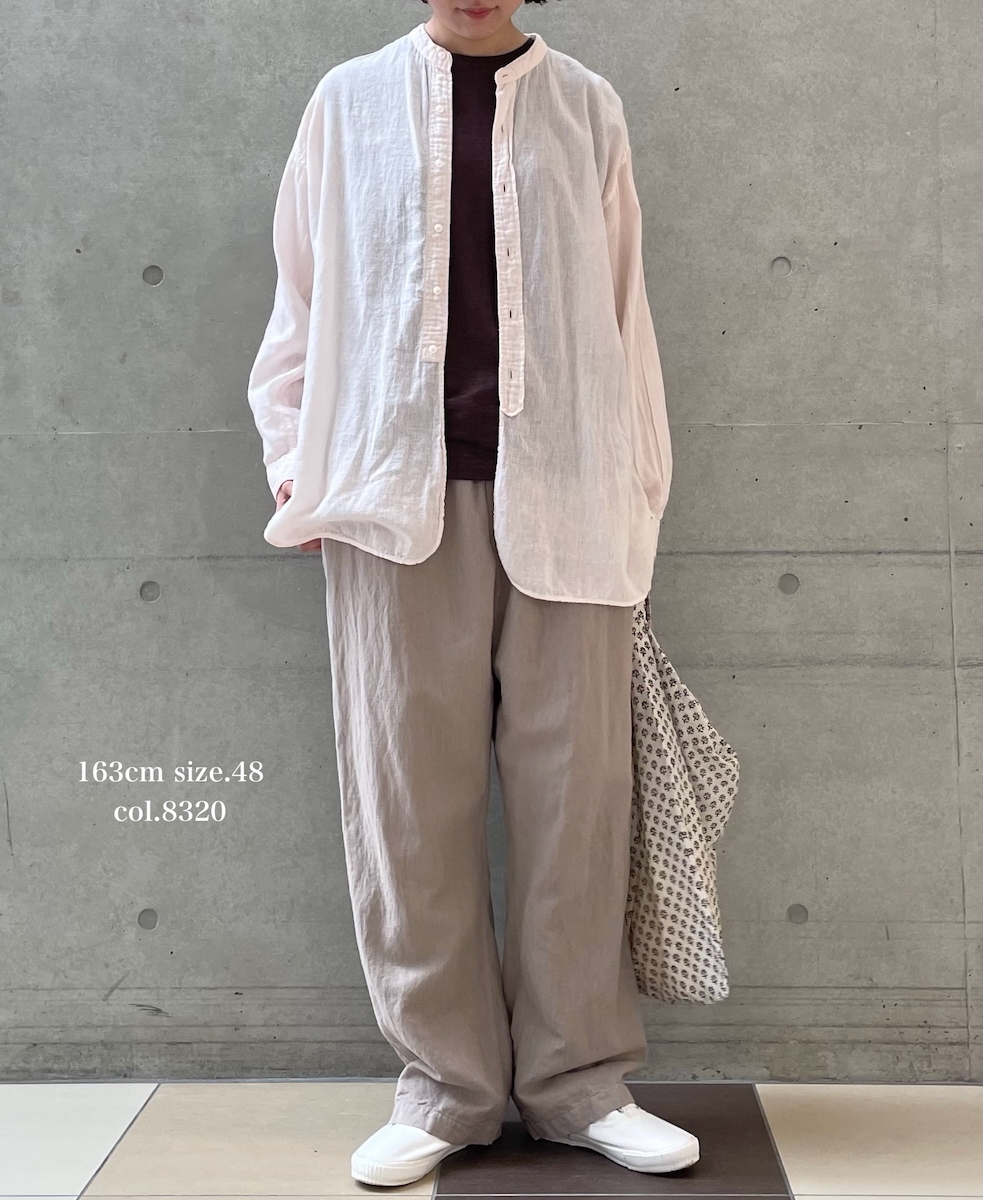 INHT2613CLD(パンツ) COTTON LINEN PLAIN OVERDYE EASY PANTS