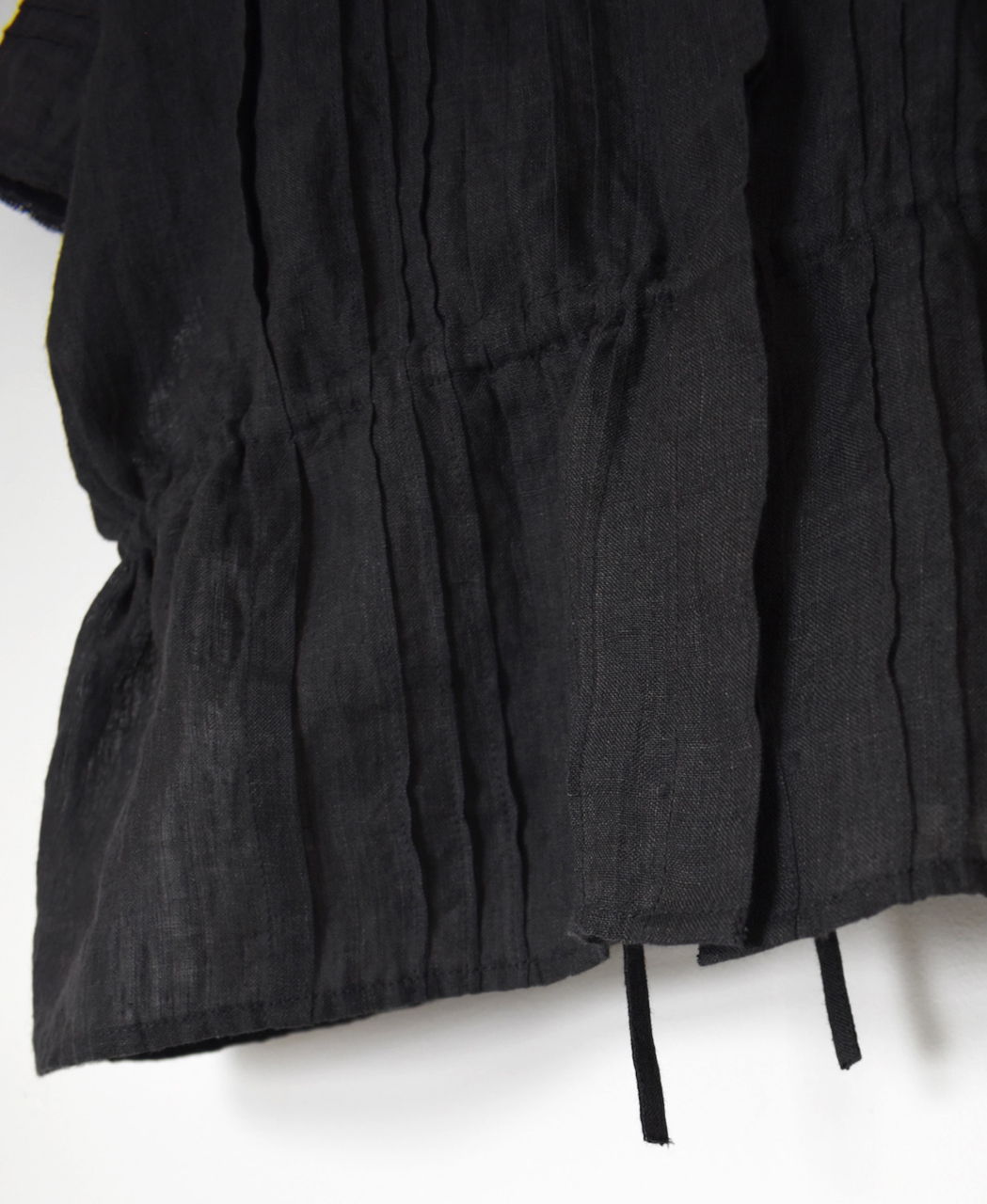 NMDS26271(シャツ) 80s POWER LOOM LINEN PLAIN LACE PINTUCK HALF/SLEEVE 2WAY SHIRT